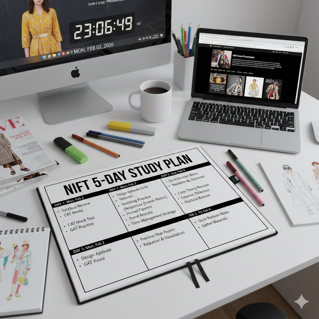 NIFT 5 day Study Plan