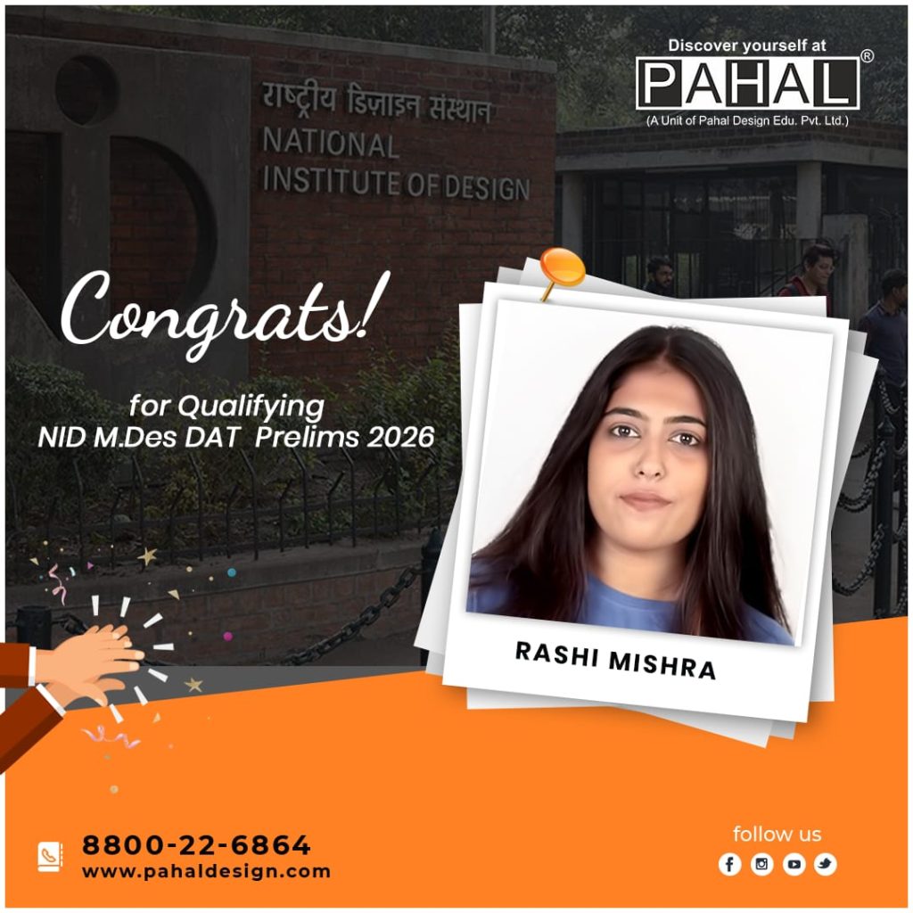 Qualified NID M.des DAT Prelims 2026 student