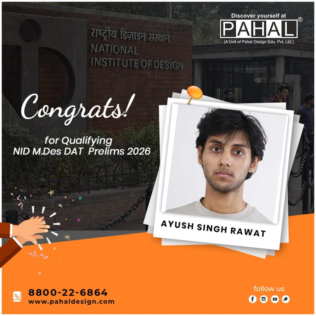 Qualified NID M.des DAT Prelims 2026 student