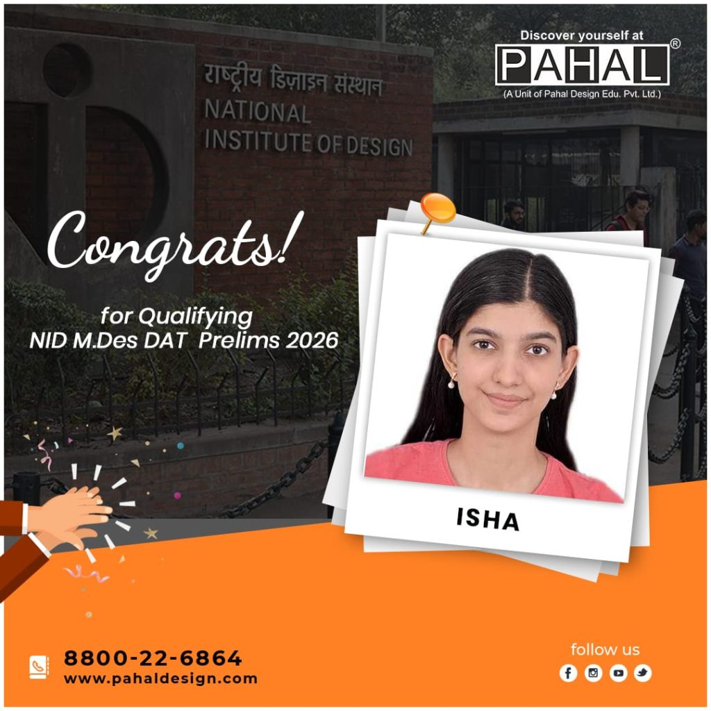 Qualified NID M.des DAT Prelims 2026 student