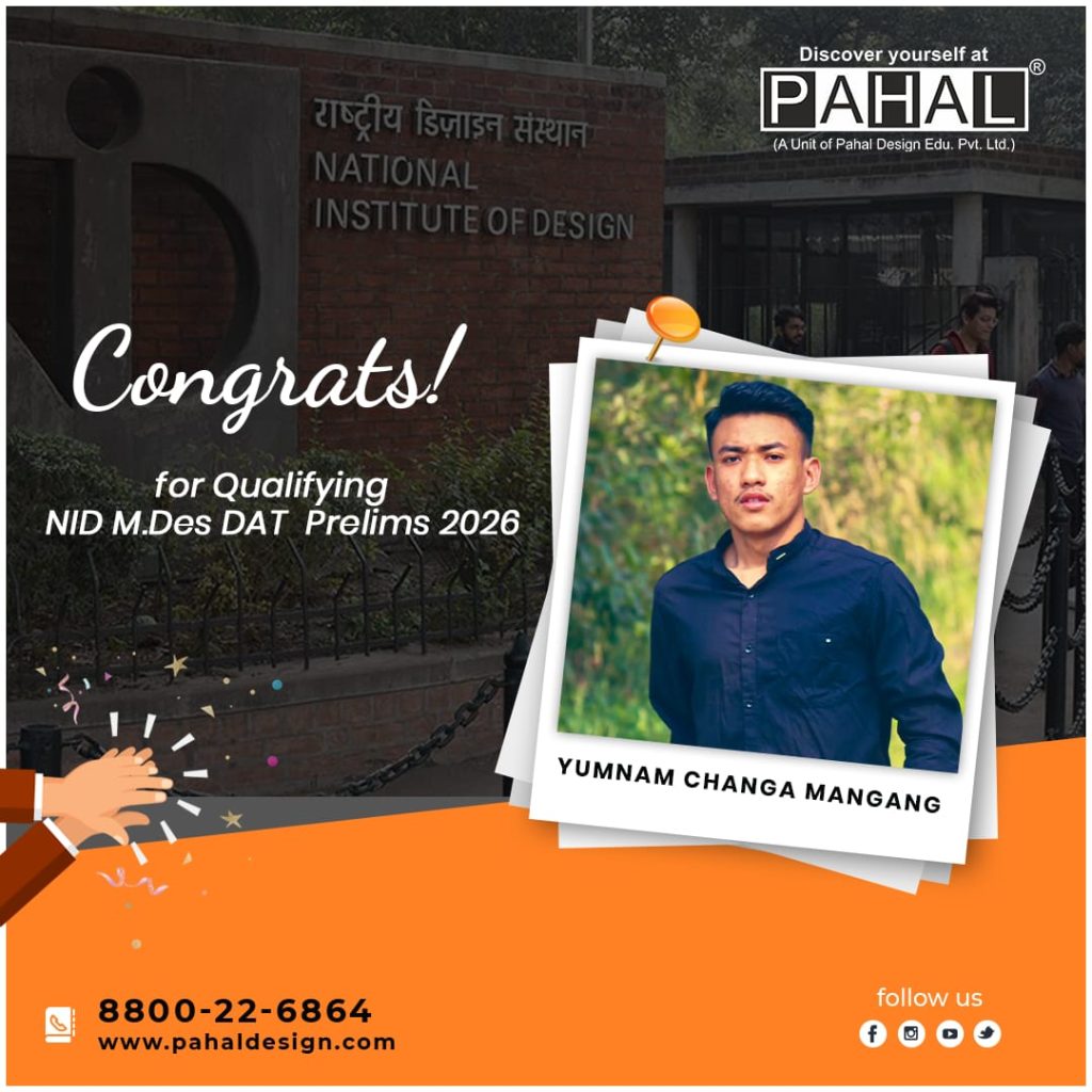 Qualified NID M.des DAT Prelims 2026 student