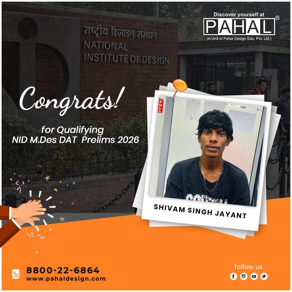 Qualified NID M.des DAT Prelims 2026 student