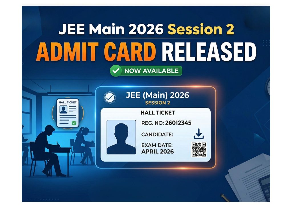 JEE Main 2026 Session 2- Admit Card Released