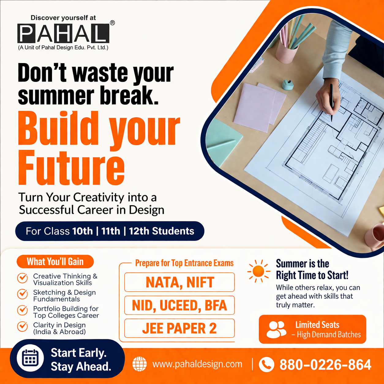 Join for NID, NIFT, NATA, UCEED this summer