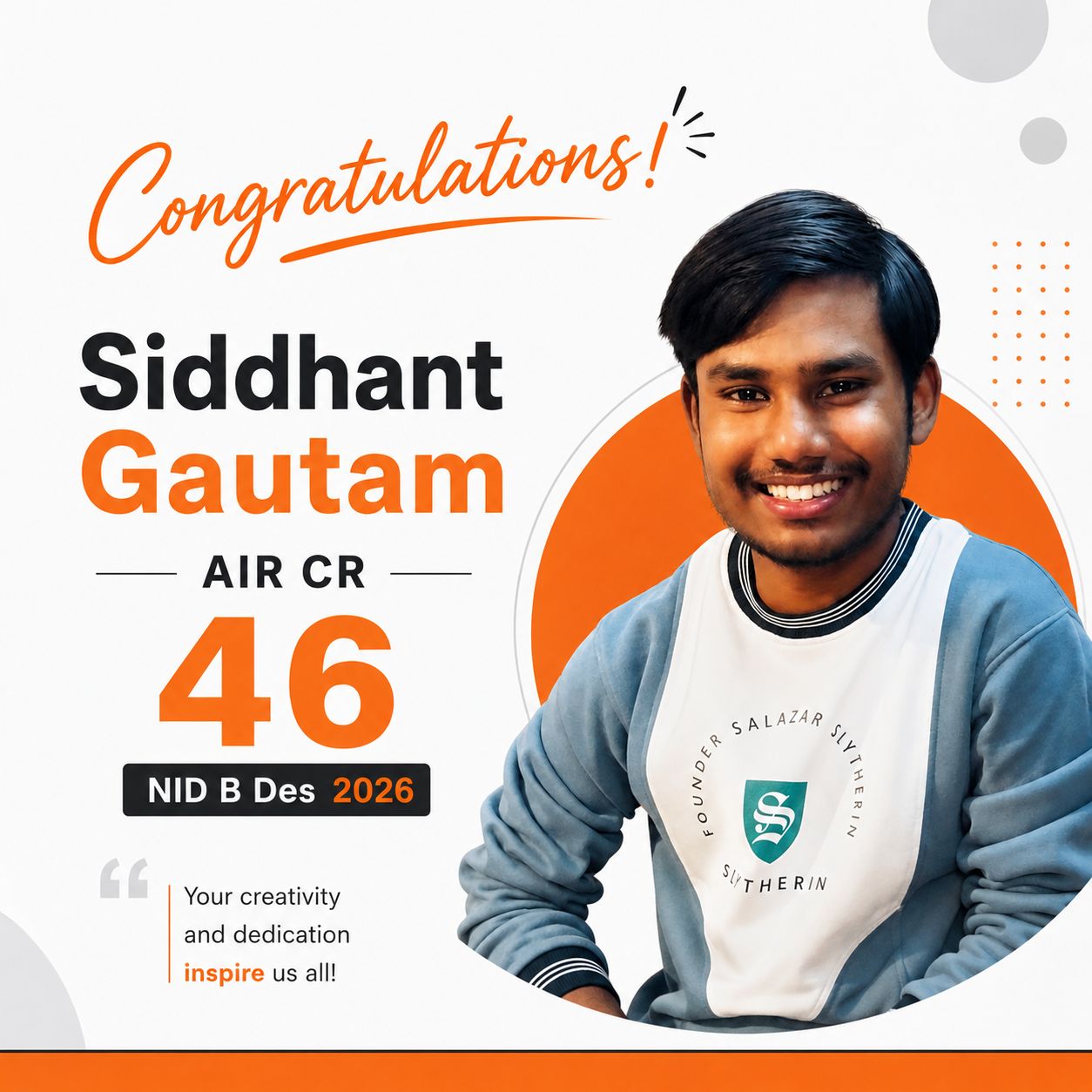 nid result - siddhant